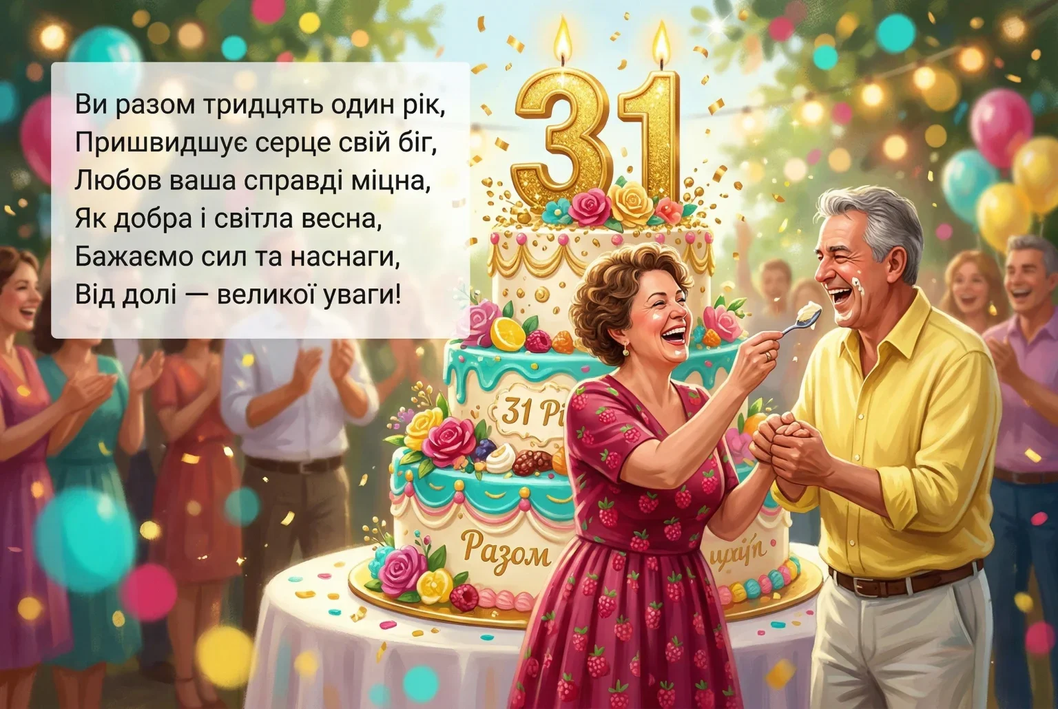 Сонячна річниця весілля: зворушливі побажання для найрідніших