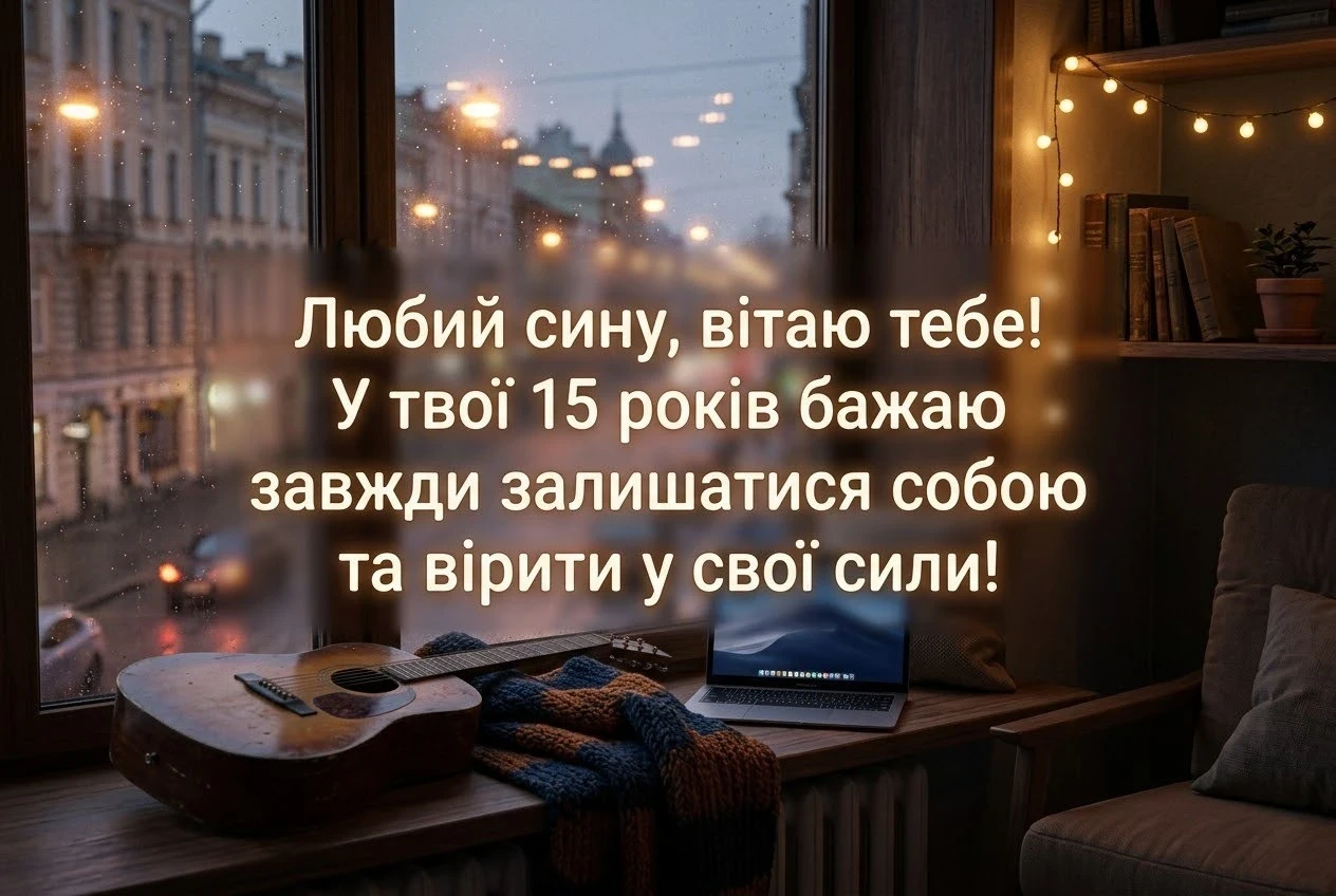 Щирі та зворушливі привітання з днем народження сину на 15 років