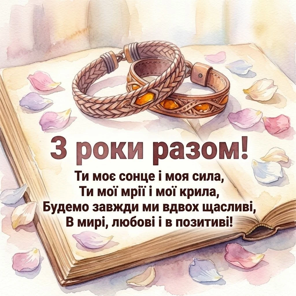 Весілля 3 роки разом: традиції та найкращі привітання зі шкіряною річницею