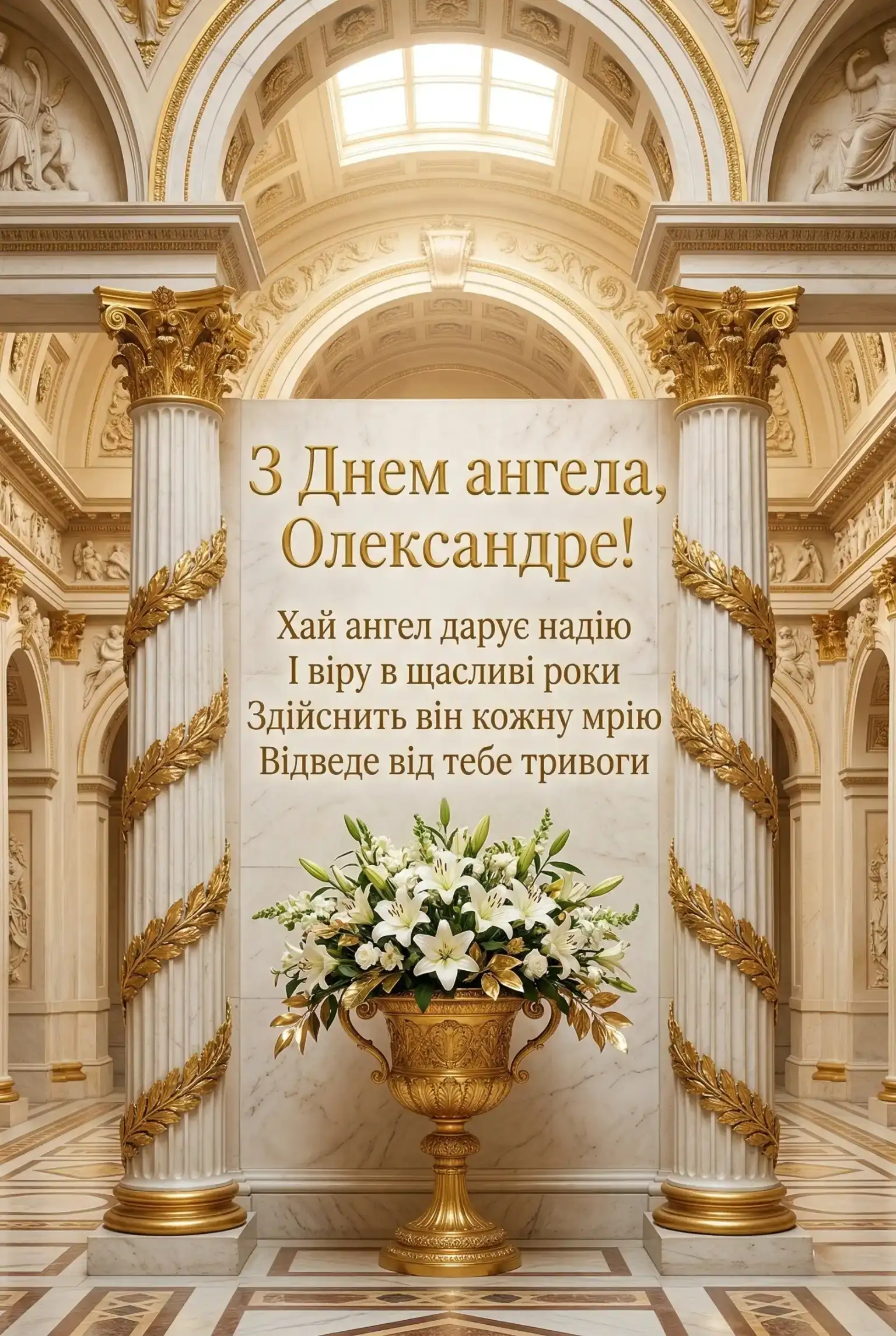 Сильні та натхненні привітання з днем ангела для Олександра
