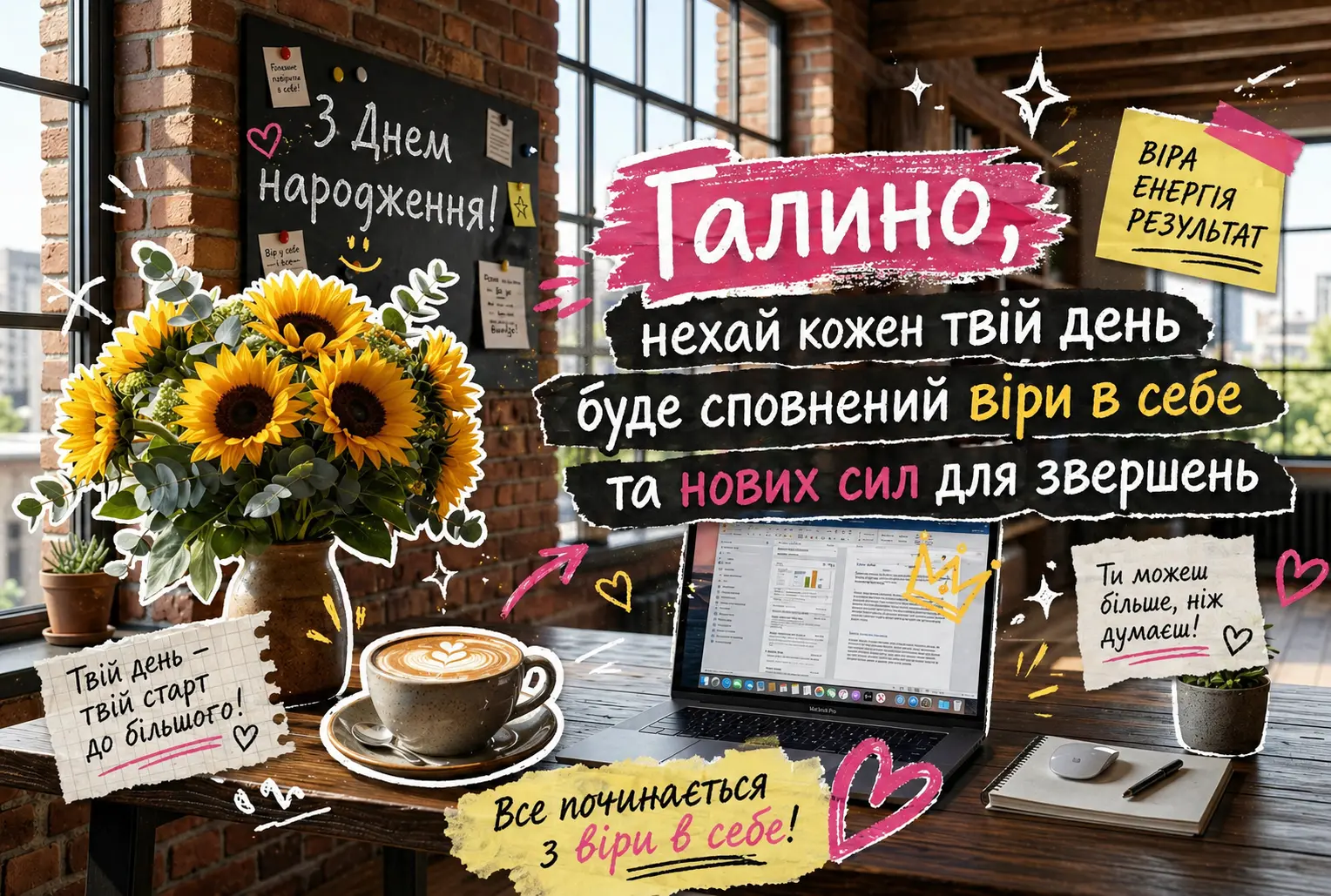 Привітання для Галини у віршах та своїми словами: від душі та серця