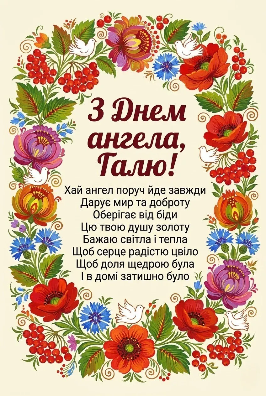 З днем ангела, Галина: велика підбірка красивих картинок та теплих побажань