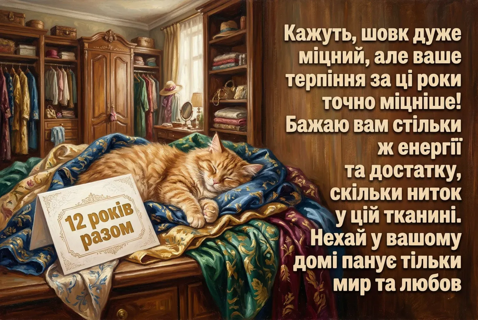 Як привітати з 12-річчям весілля: добірка ніжних побажань
