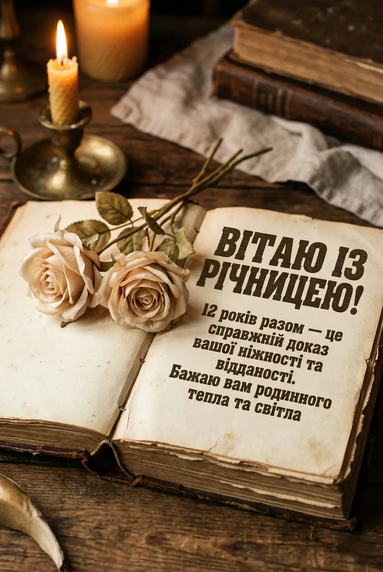 Як привітати з 12-річчям весілля: добірка ніжних побажань