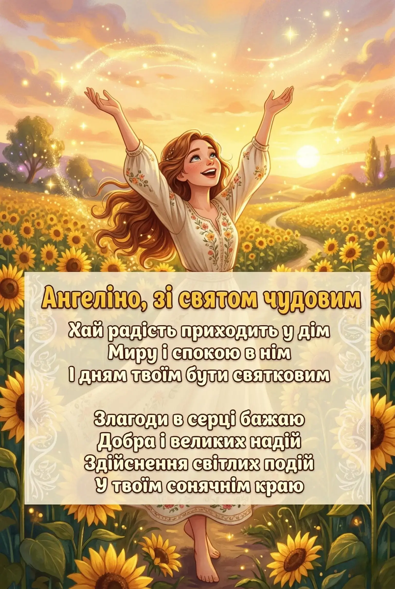 День народження Ангеліни: збірка душевних поздоровлень на будь-який смак
