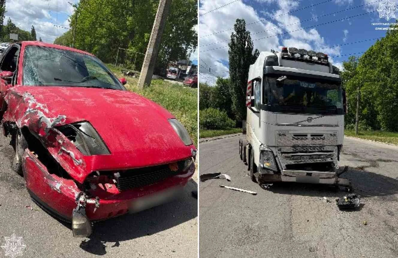 Двоє постраждалих у сумській ДТП за участю вантажівки