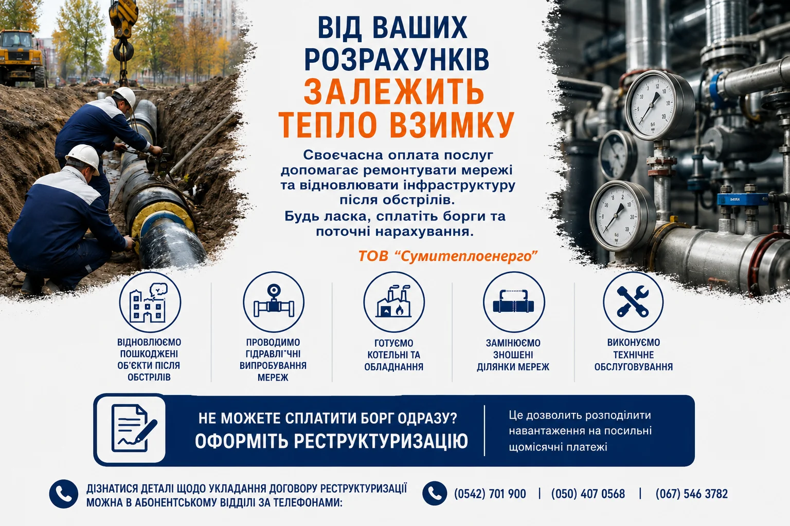 Борги мешканців Сум заважають підготовці тепломереж до зими