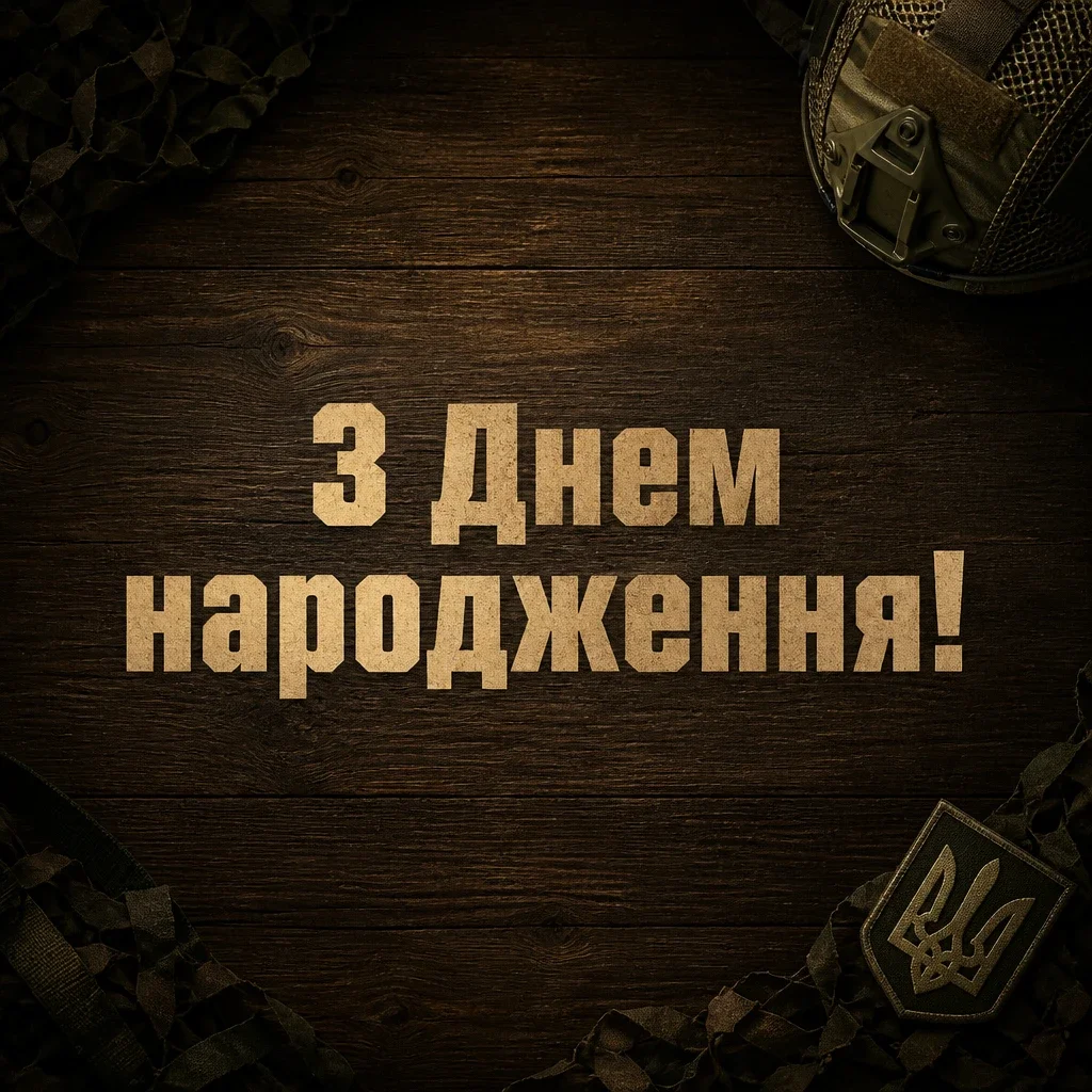 привітання з днем народження військового своїми словами