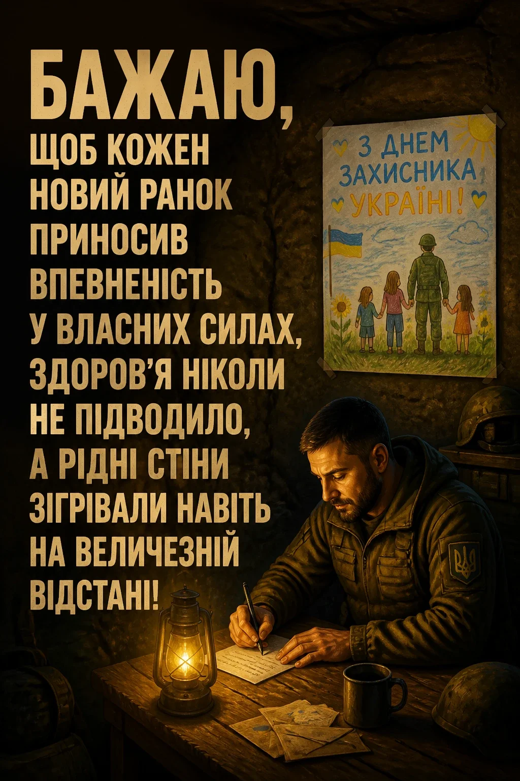 привітання з днем народження військового своїми словами