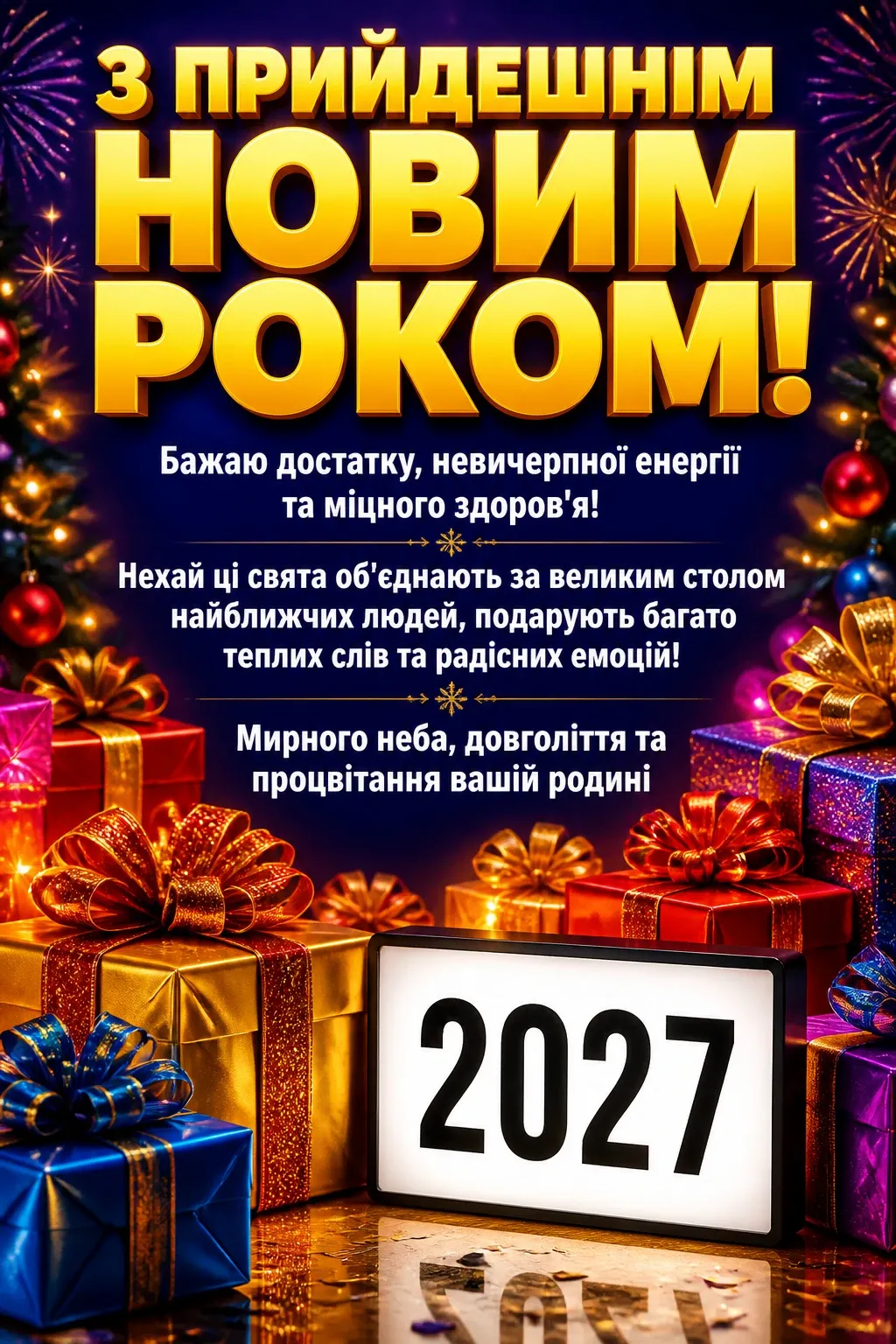 привітання з прийдешнім новим роком 2025