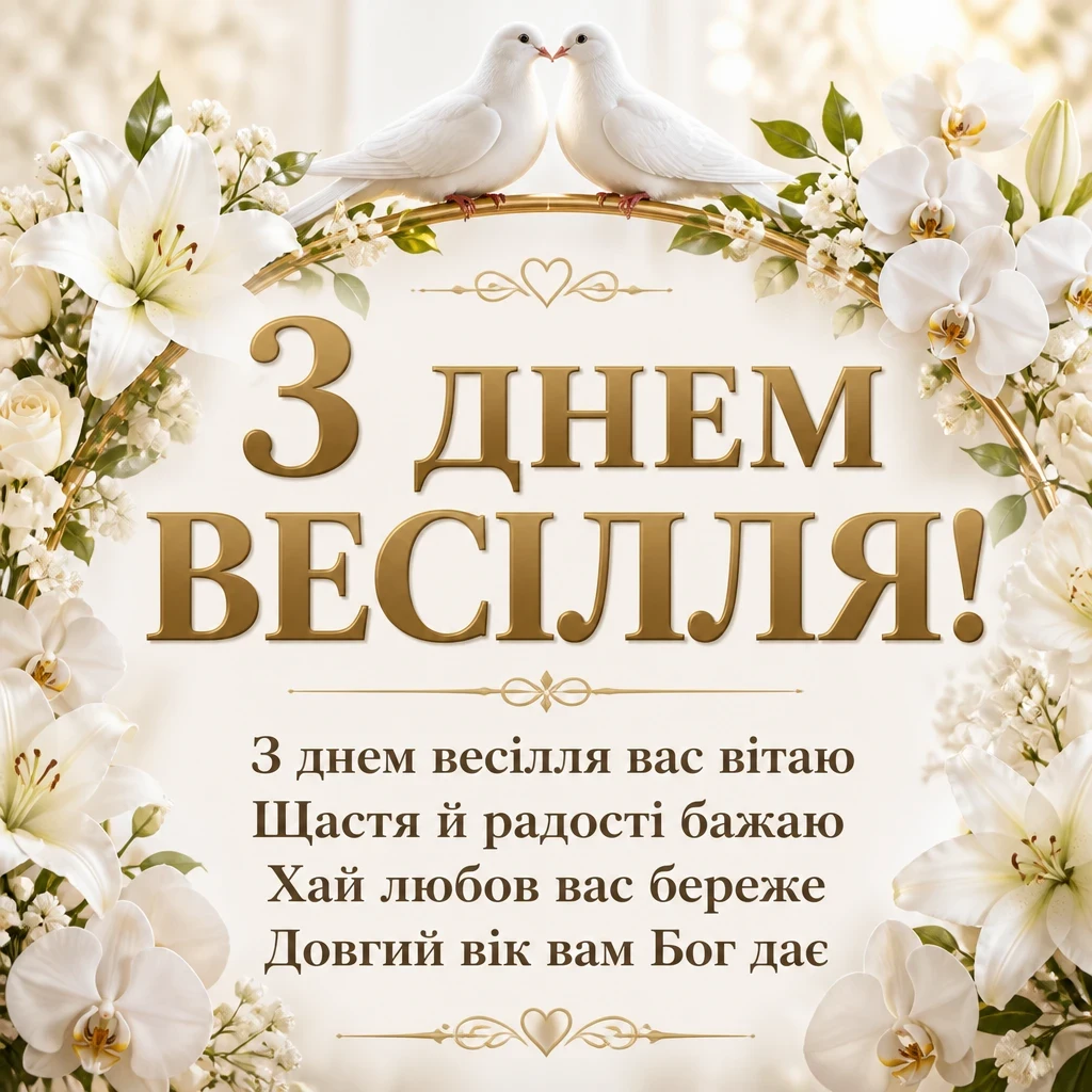 гарне привітання на весілля від мами своїми словами