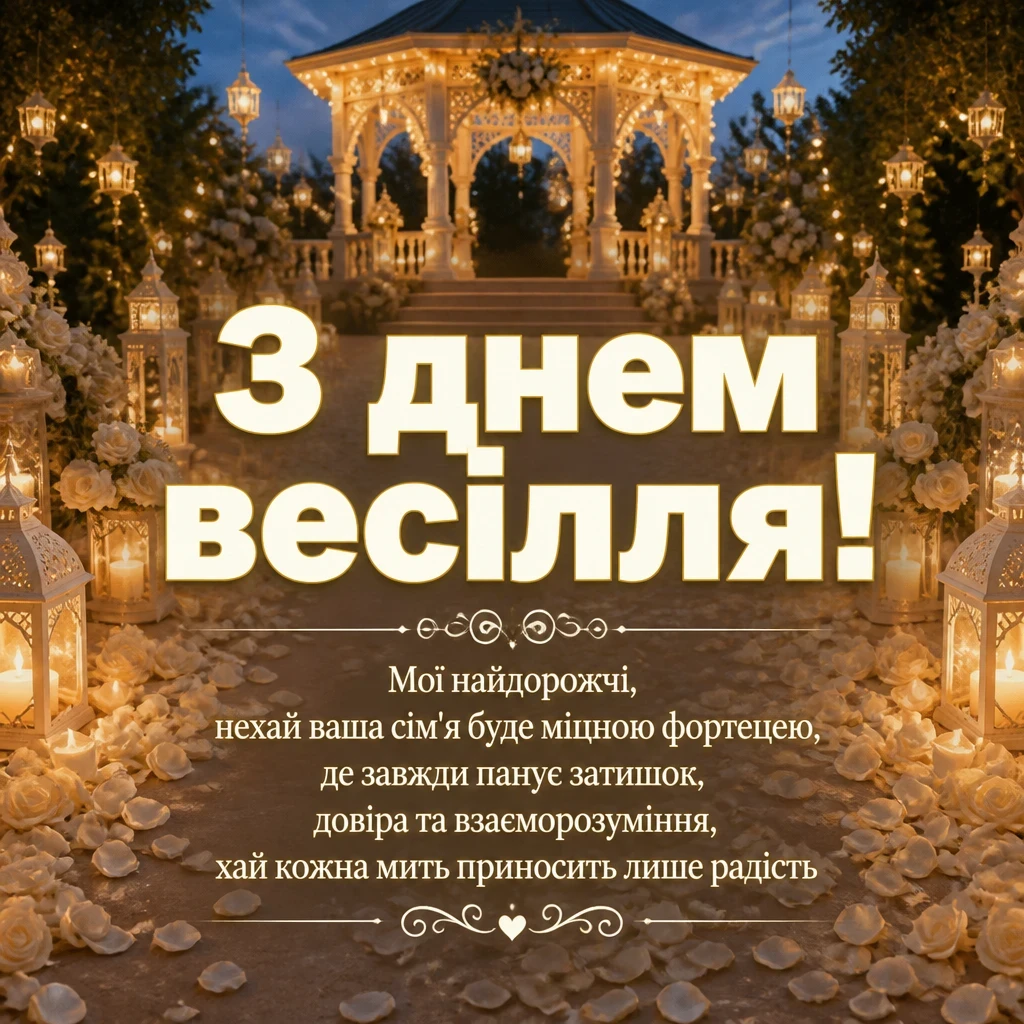гарне привітання на весілля від мами своїми словами