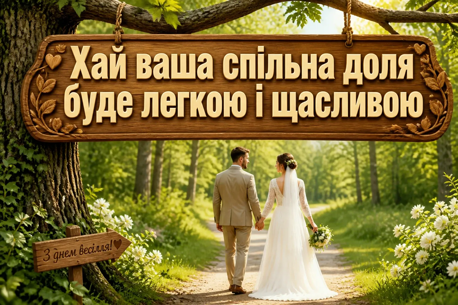 гарне привітання на весілля від мами своїми словами
