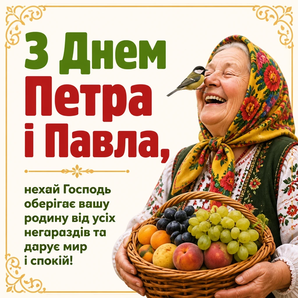 привітання з петром і павлом