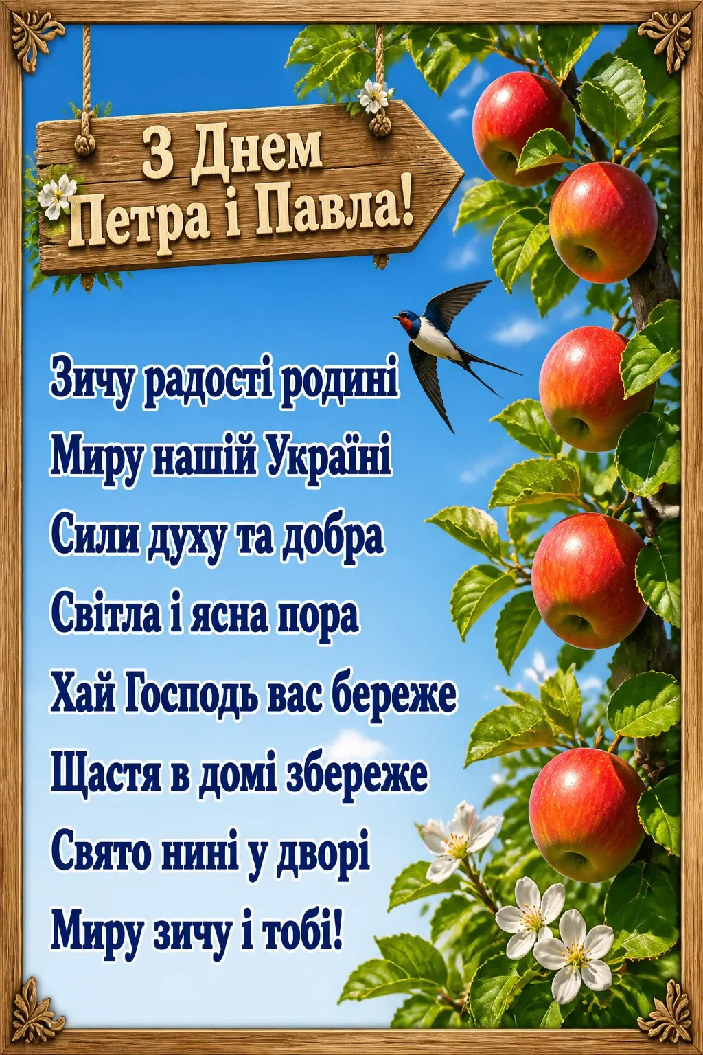 привітання з петром і павлом