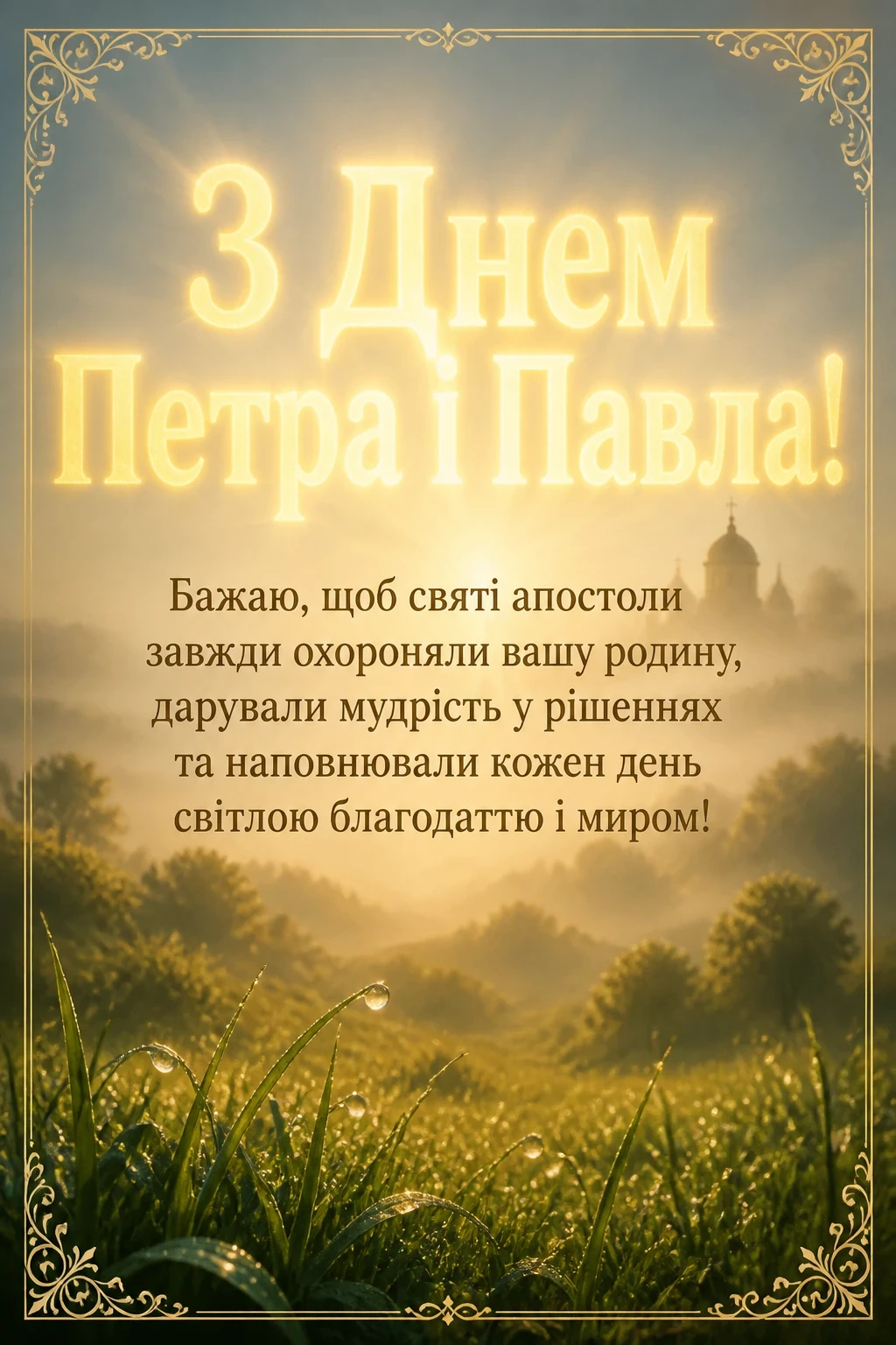 привітання з петром і павлом