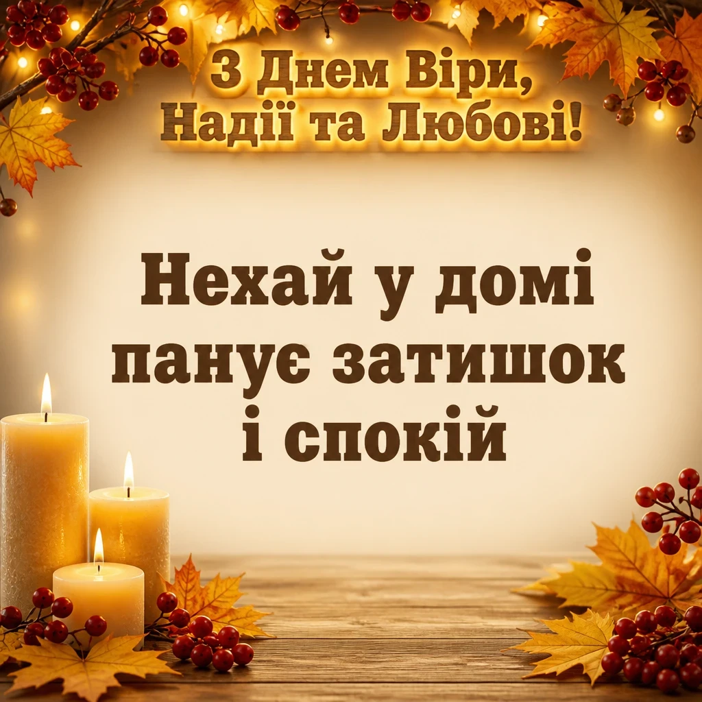 привітання з днем ангела віри надії любові