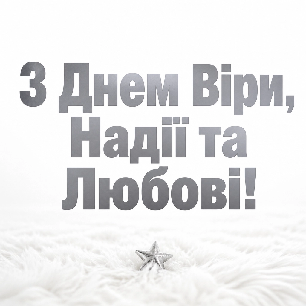 привітання з днем ангела віри надії любові
