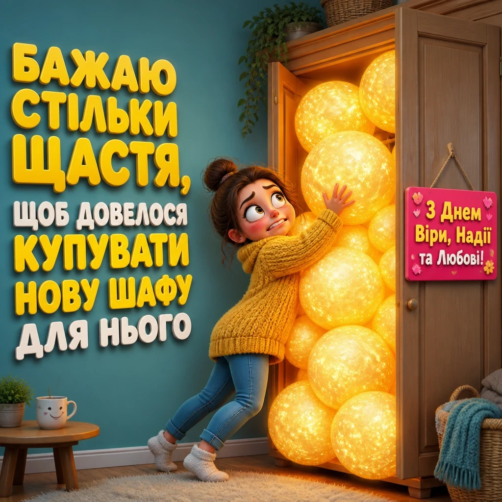 привітання з днем ангела віри надії любові