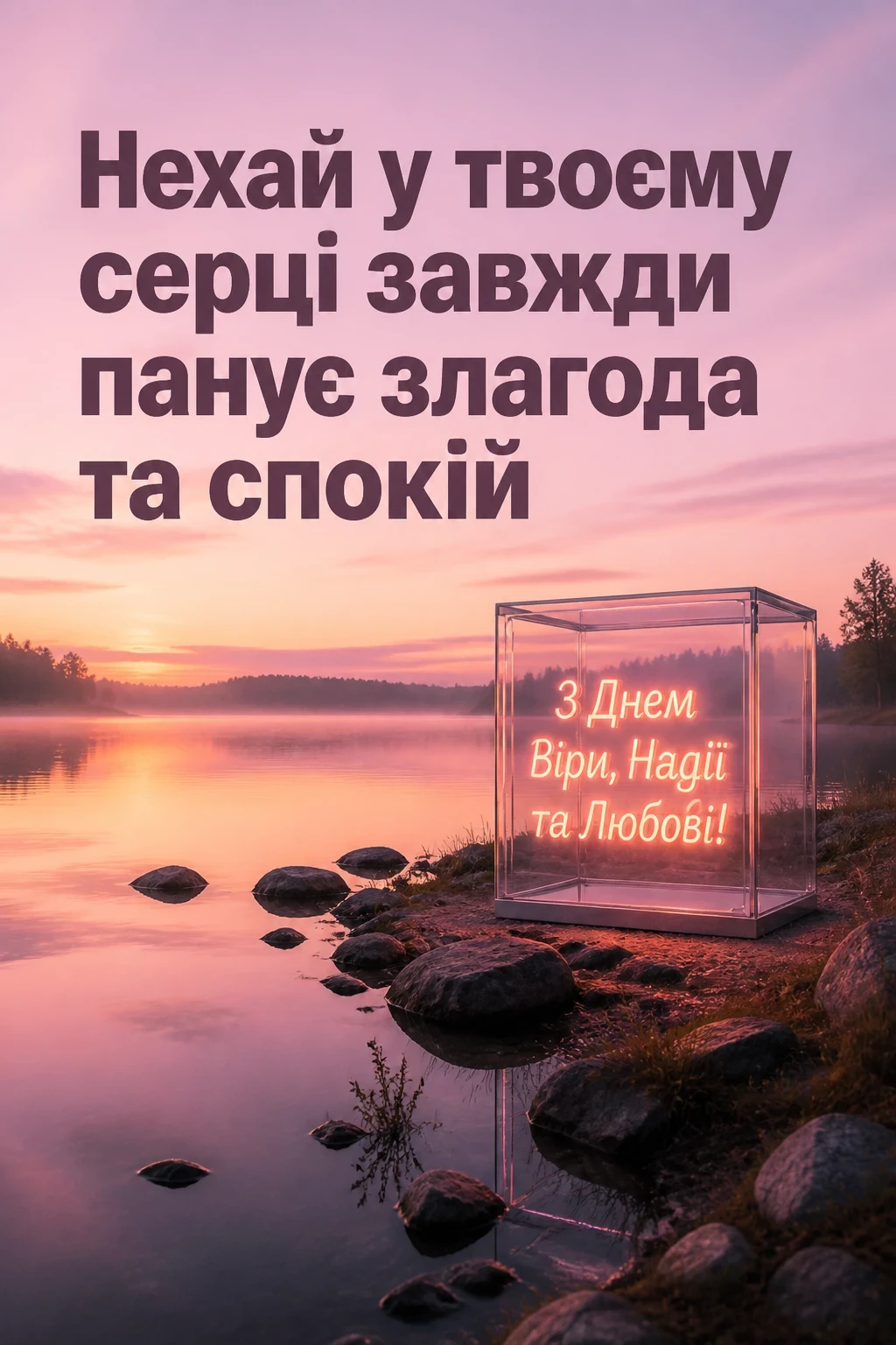 привітання з днем ангела віри надії любові