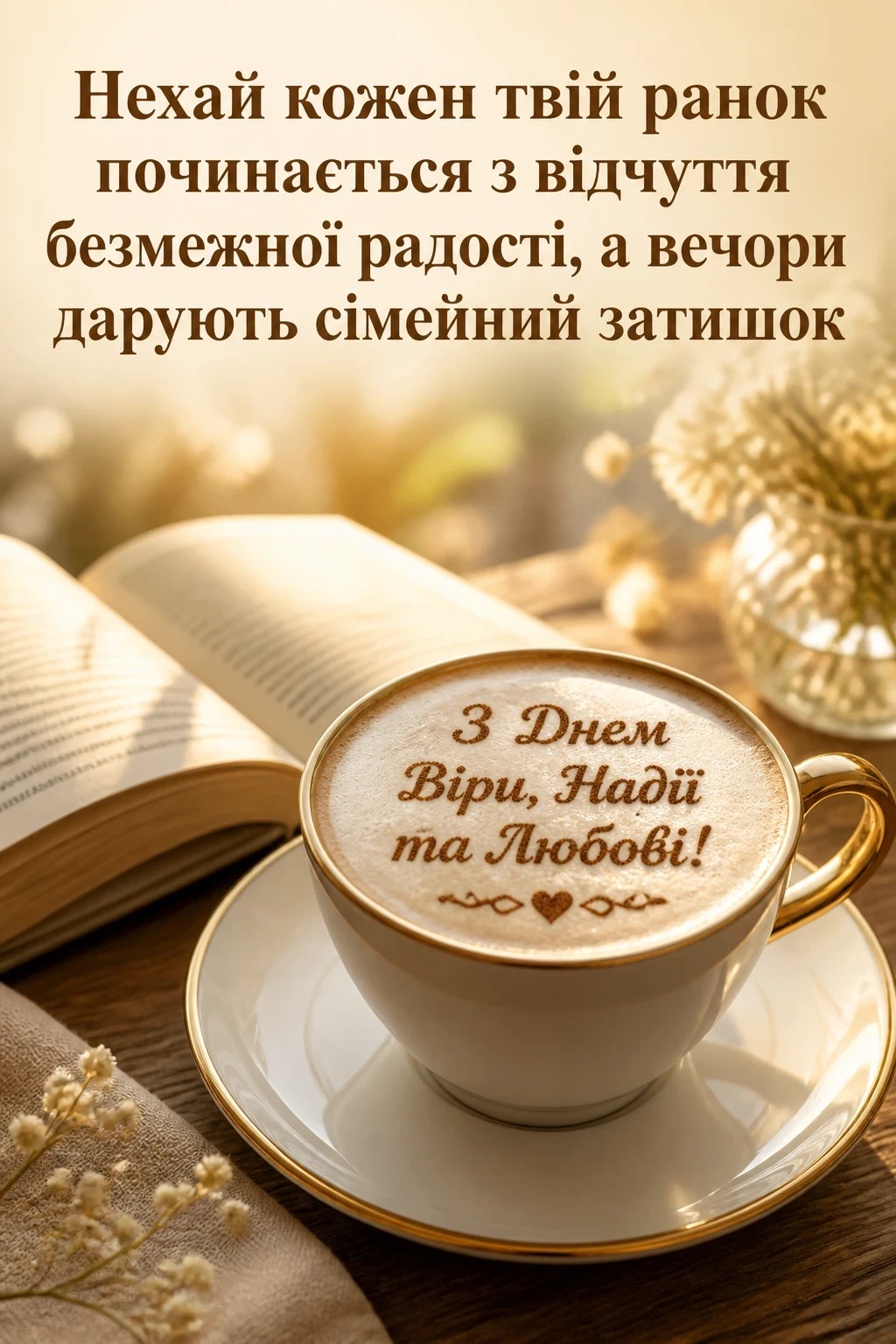 привітання з днем ангела віри надії любові