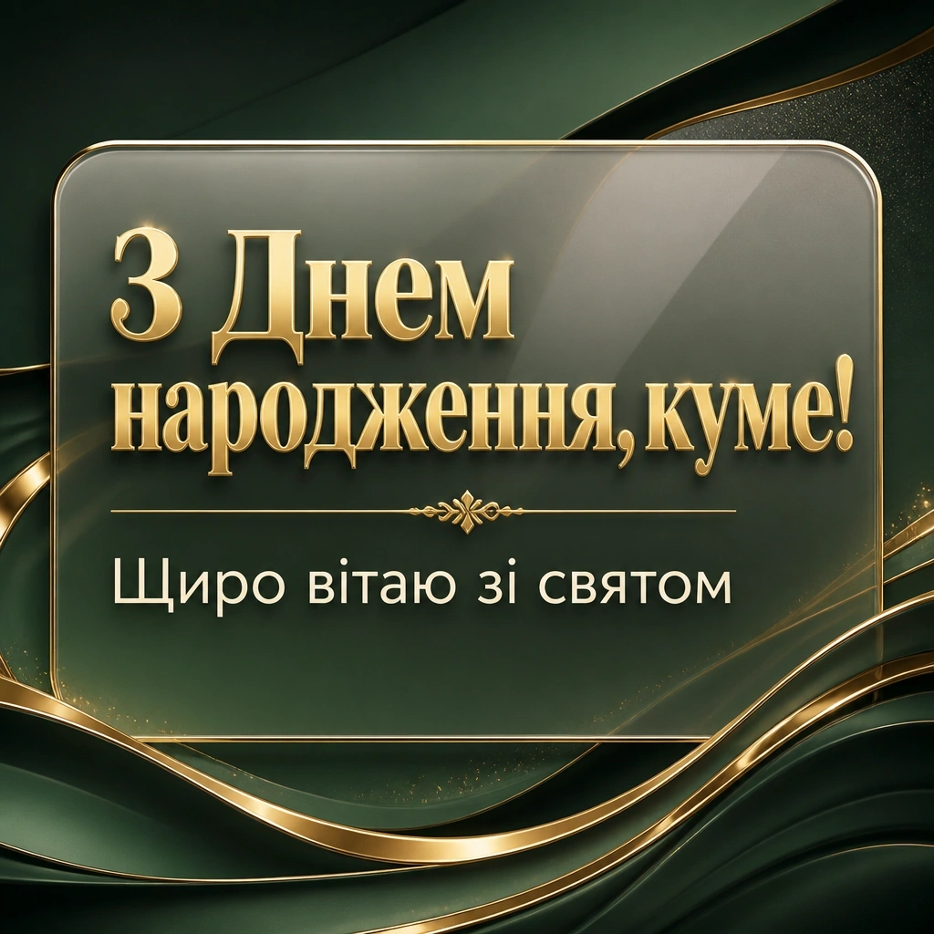 сучасне привітання кум з днем народження кумець