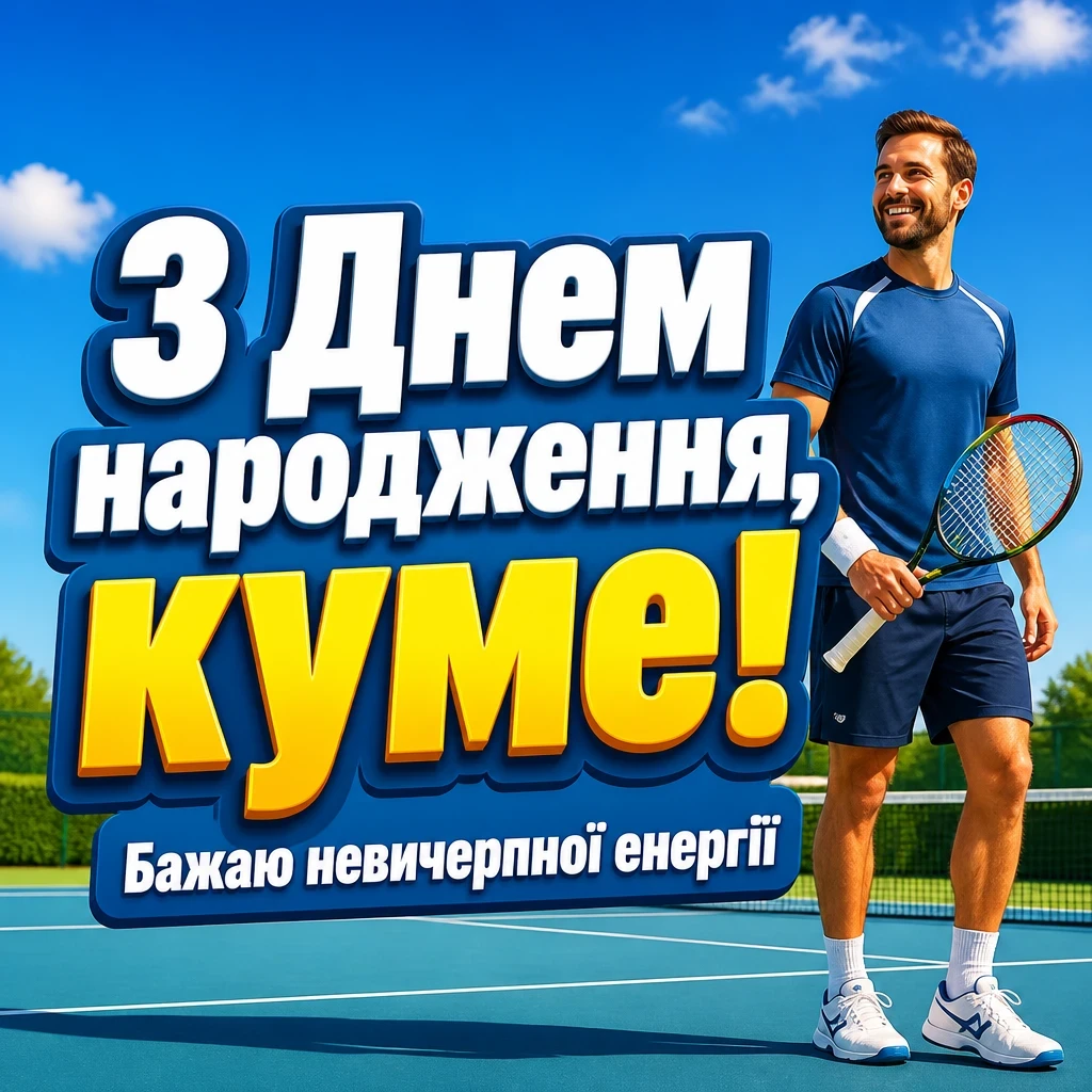 сучасне привітання кум з днем народження кумець