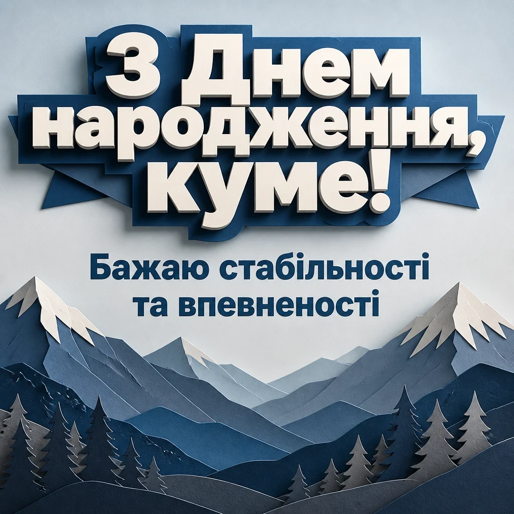 сучасне привітання кум з днем народження кумець