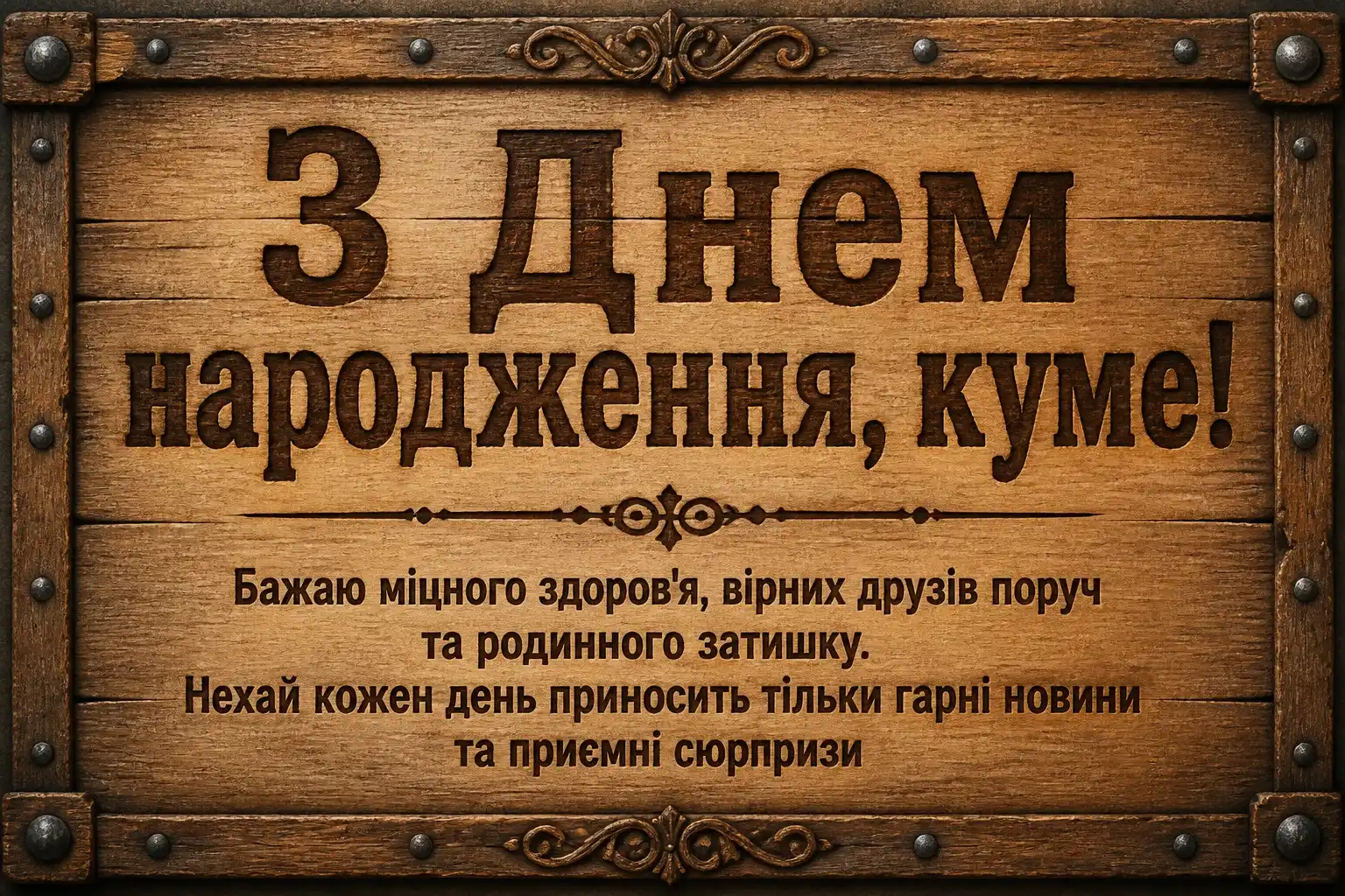 сучасне привітання кум з днем народження кумець