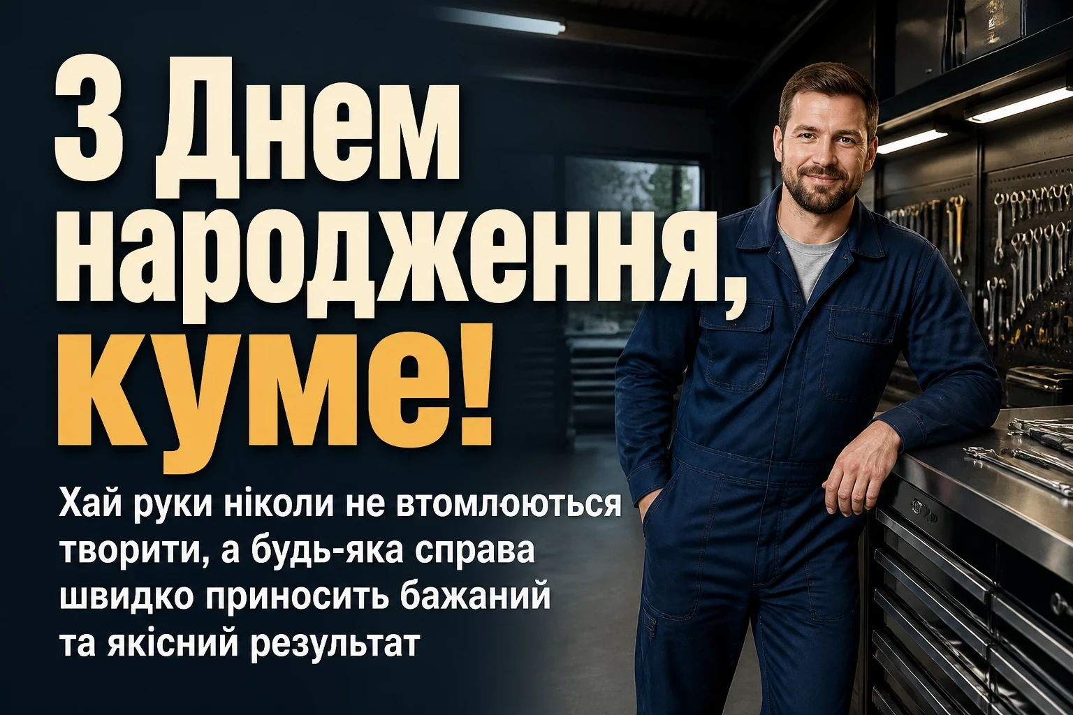 сучасне привітання кум з днем народження кумець