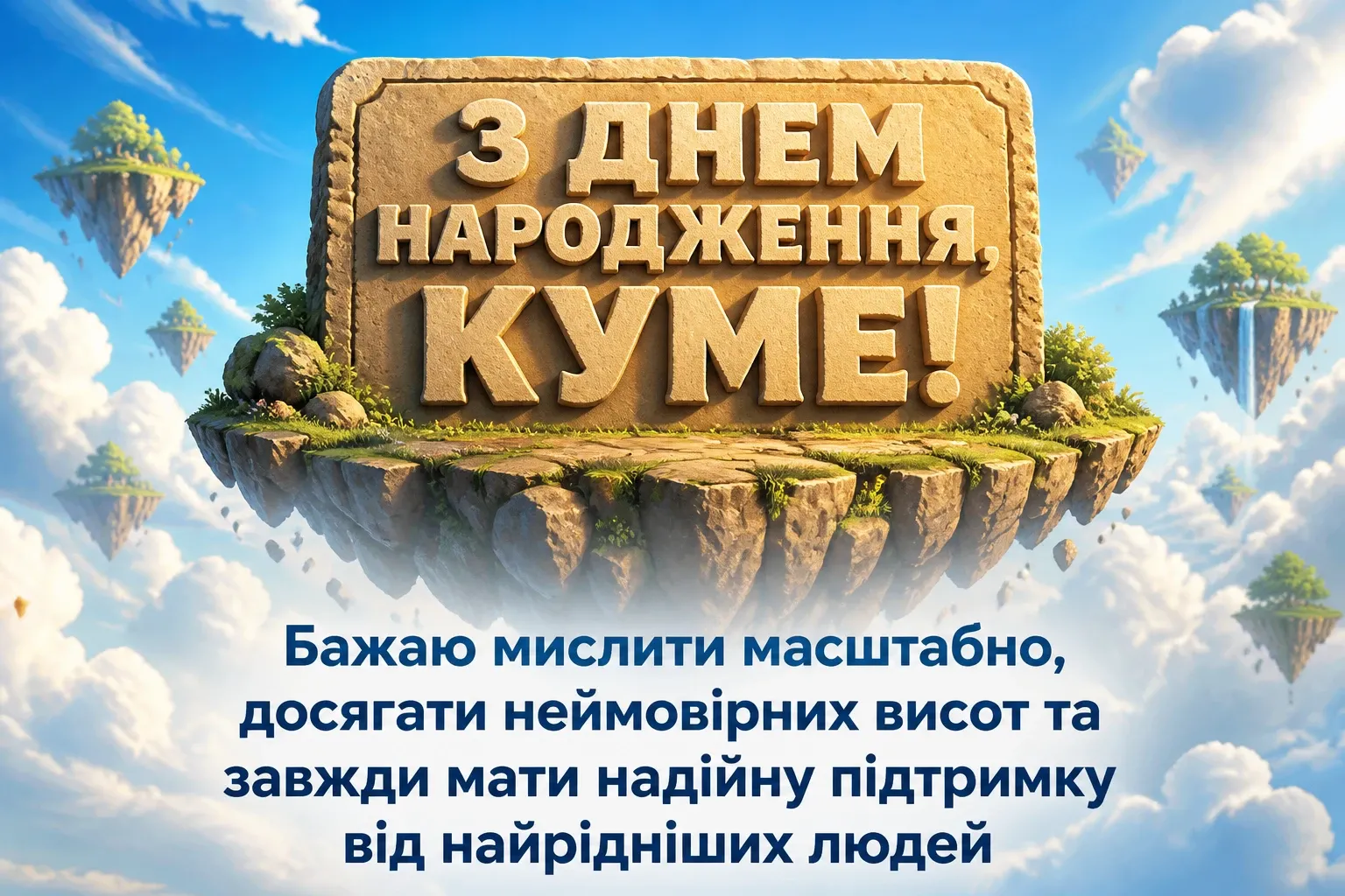 сучасне привітання кум з днем народження кумець