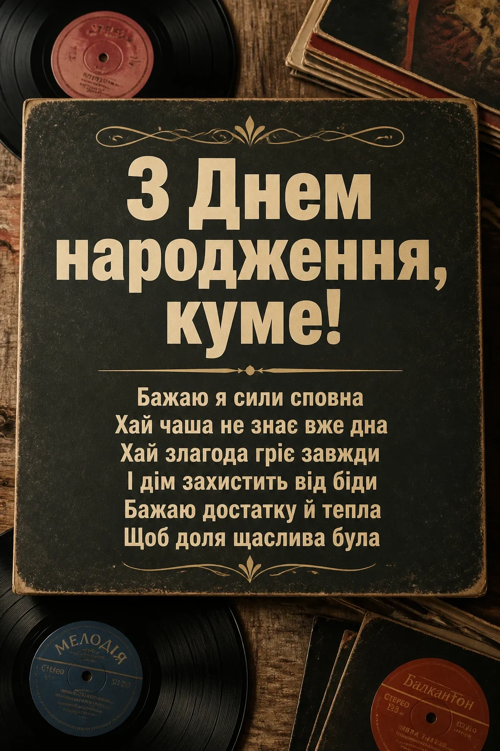 сучасне привітання кум з днем народження кумець