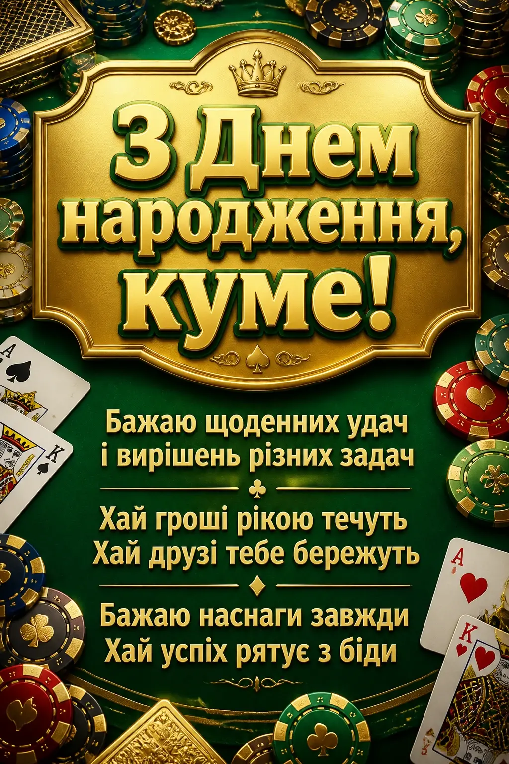 сучасне привітання кум з днем народження кумець