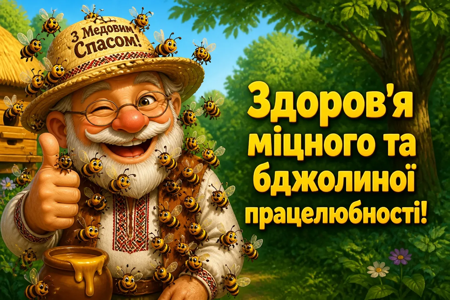 привітання з медовим спасом на українській мові