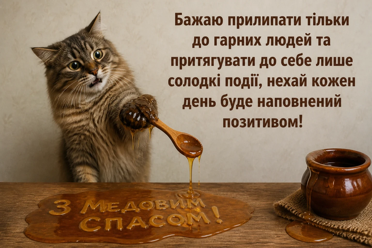 привітання з медовим спасом на українській мові