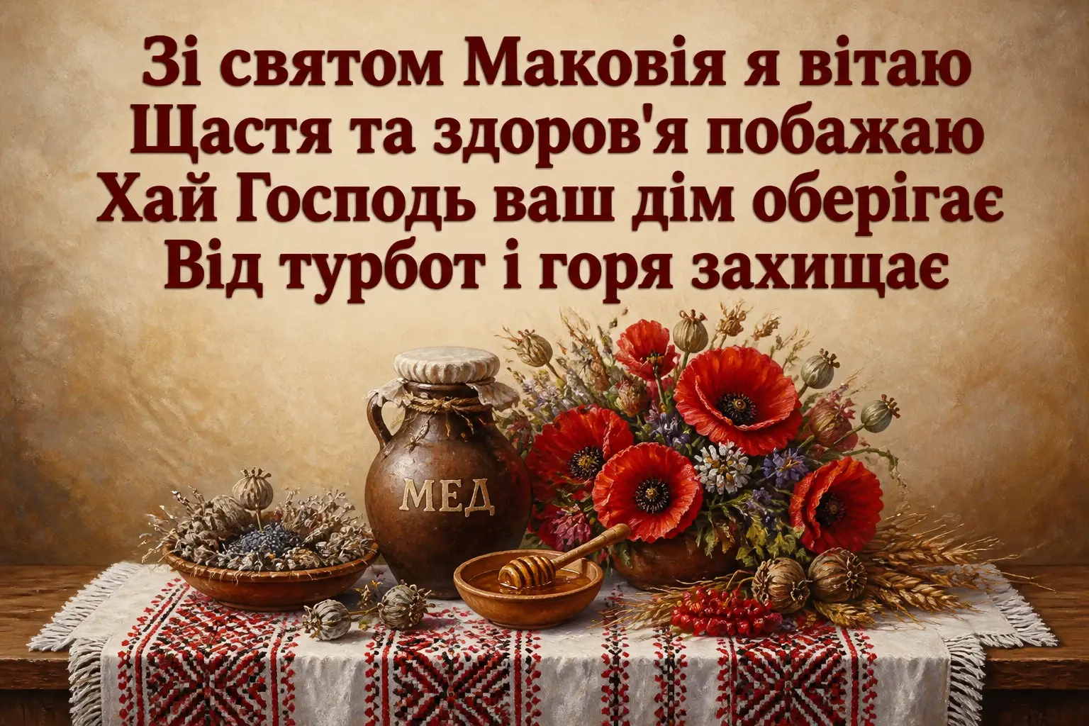 привітання з медовим спасом на українській мові