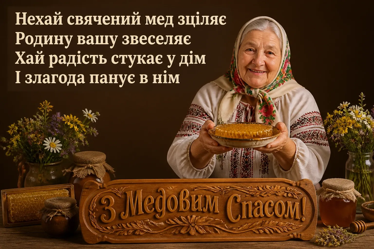 привітання з медовим спасом на українській мові