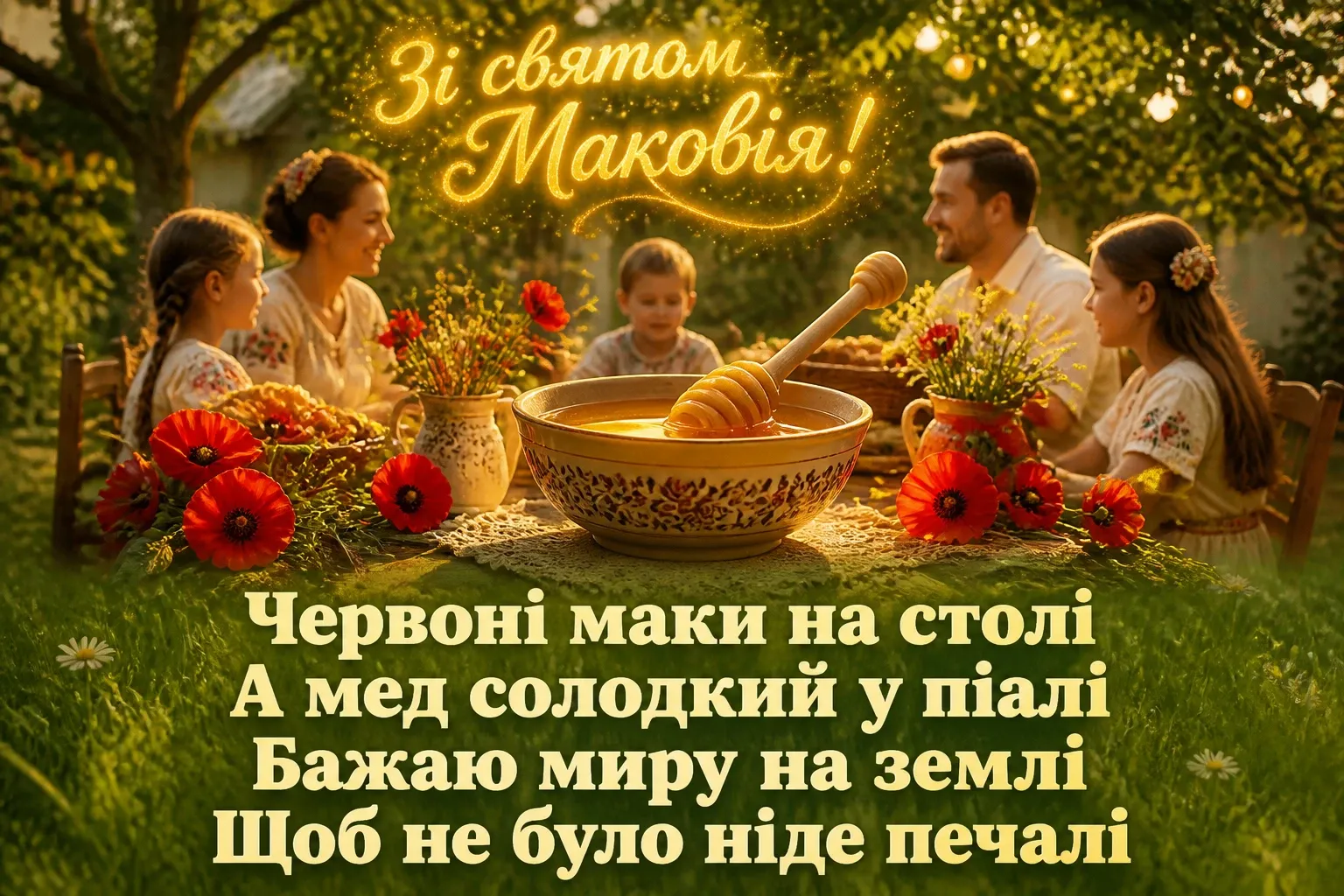 привітання з медовим спасом на українській мові