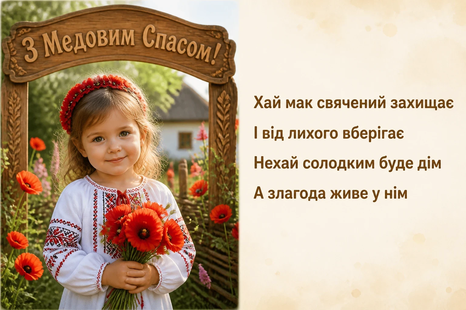 привітання з медовим спасом на українській мові