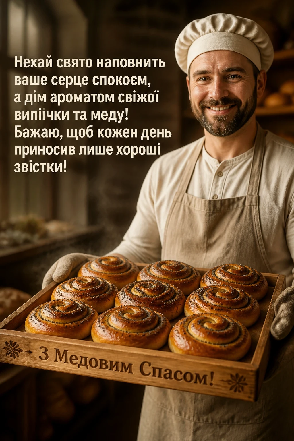 привітання з медовим спасом на українській мові