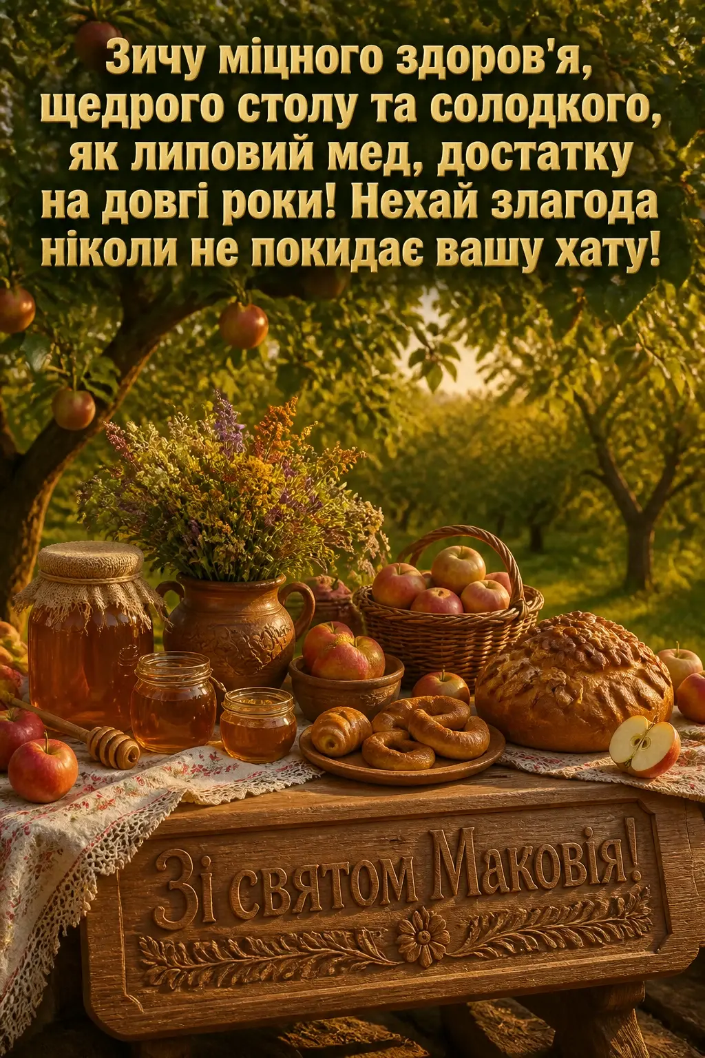 привітання з медовим спасом на українській мові