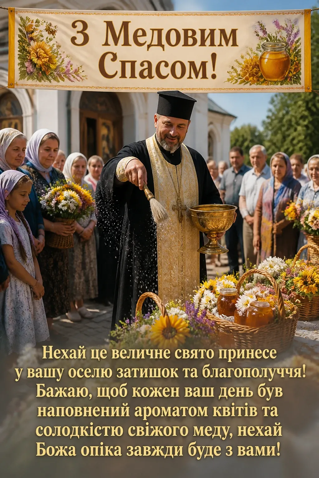привітання з медовим спасом на українській мові