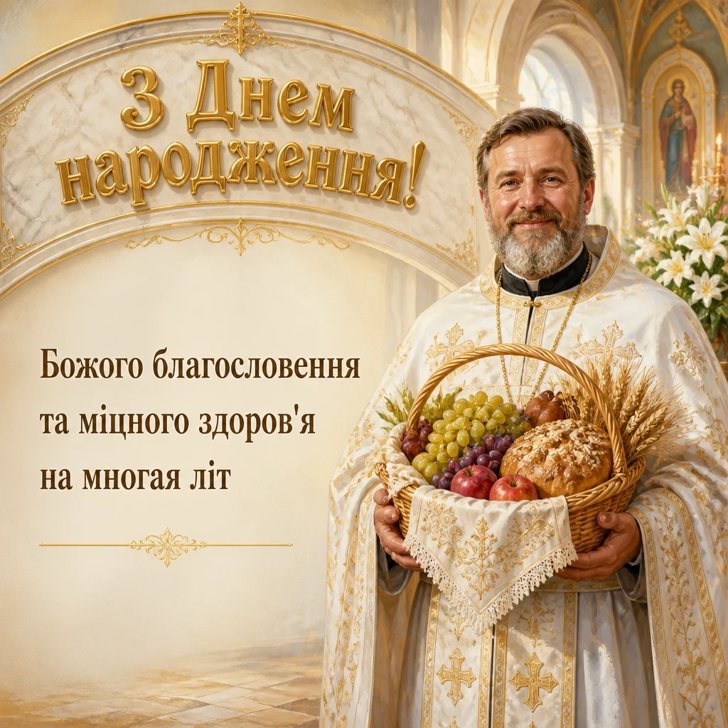 привітання священика з днем народження привітання священика з днем народження