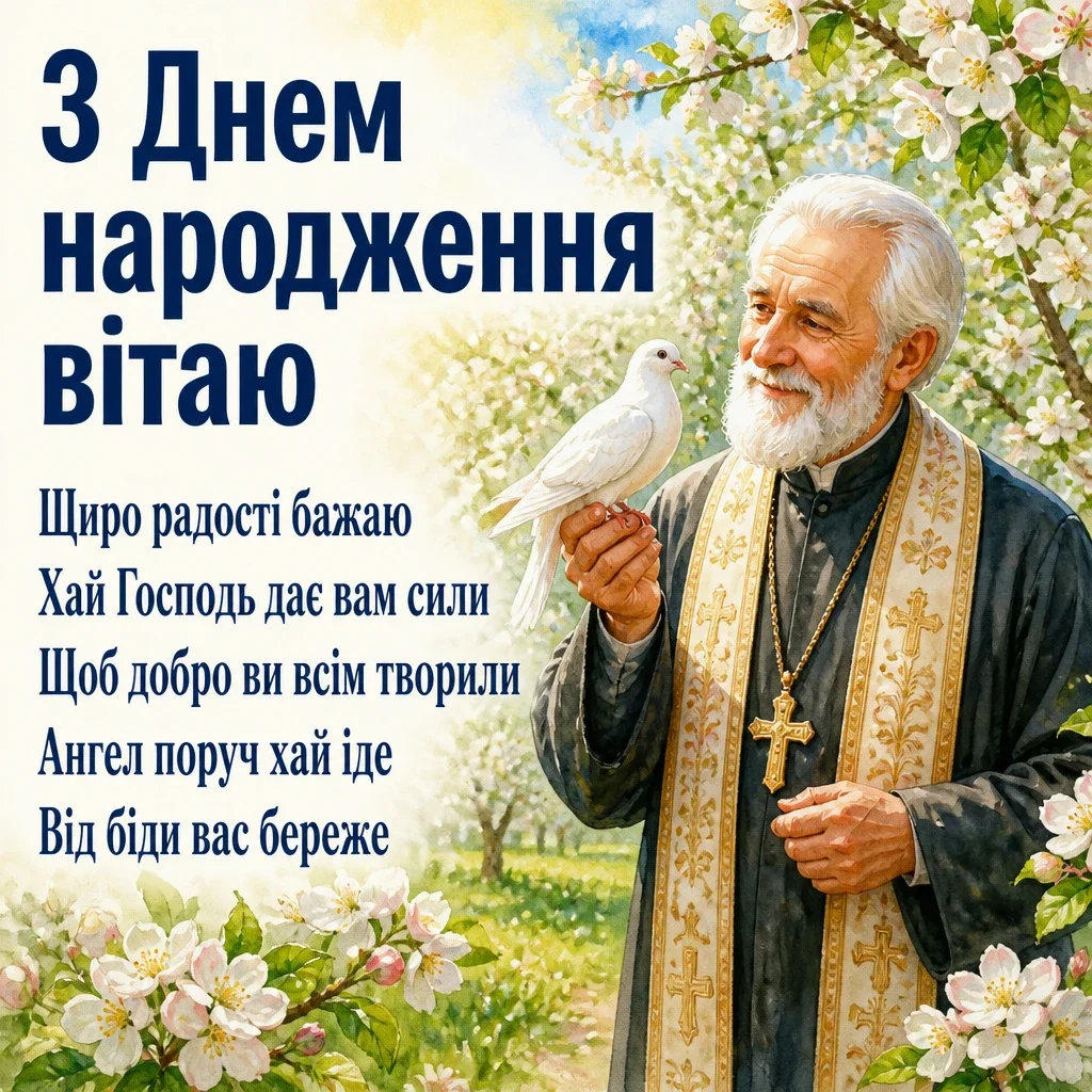 привітання священика з днем народження привітання священика з днем народження